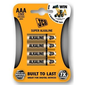 JCB SUPER alkalická batéria AAA
